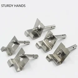 50Pcs Stainless Steel Tile Dry Hook Double Bend Pendant Marble Curtain Wall Hanging Fixed Hardware Fastener Hook Hanging Piece