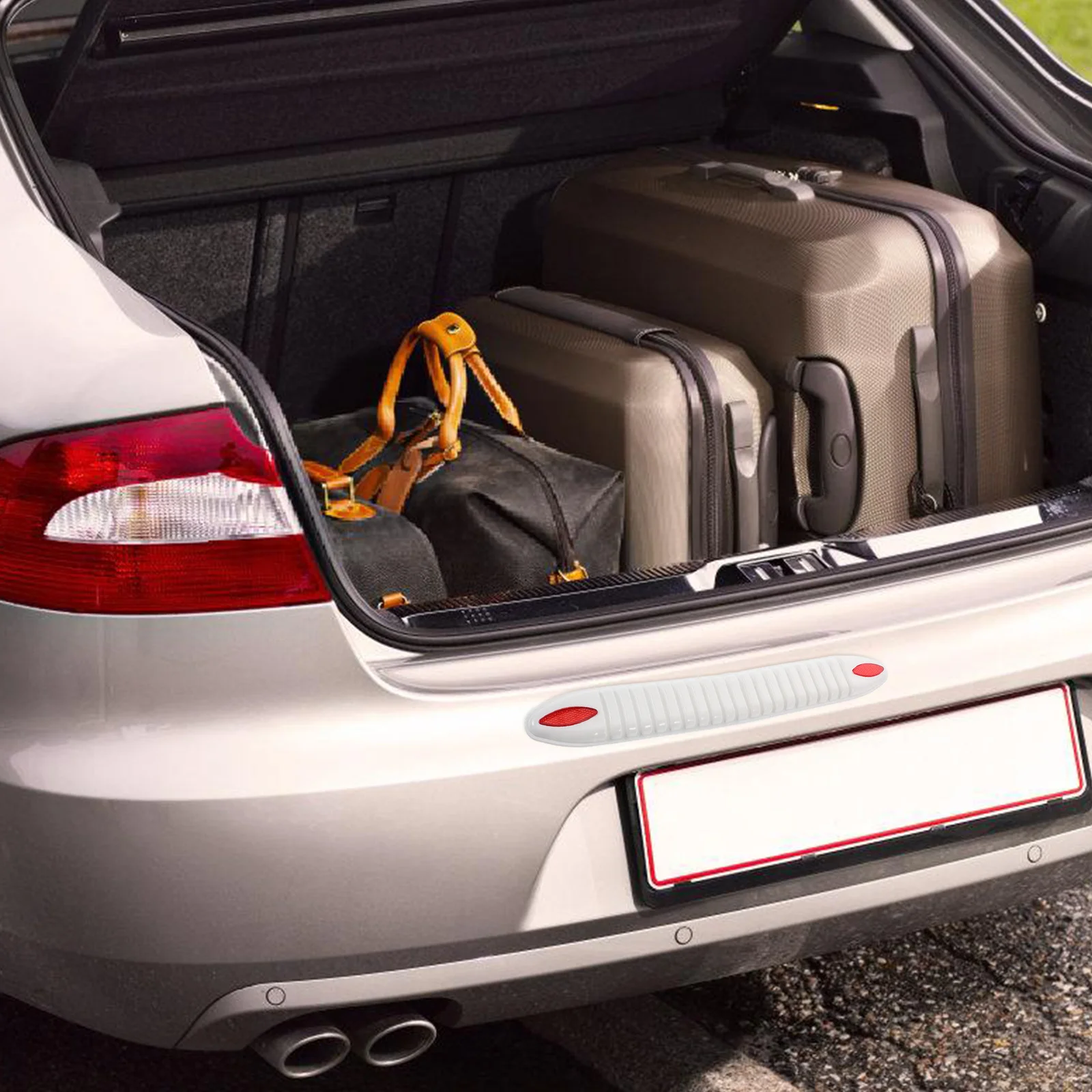 

4Pcs Car Bumper Protector Trim Anti-Collision Sticker Strip Durable Easy Install Stylish for Front Rear Bumpers