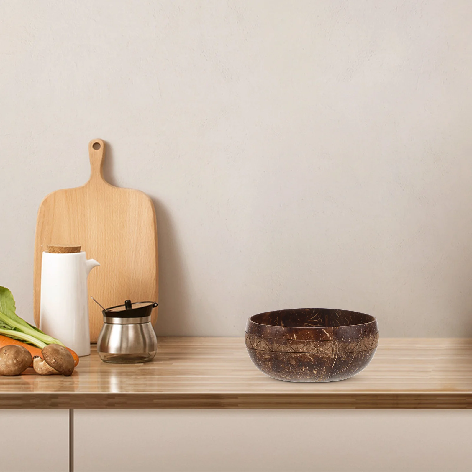 

Coconut Shell Bowl Natural Bohemian Salad Soup Rice Snack Fruit Dessert Bowl Set For Kitchen Home Decor Ramen Noodle