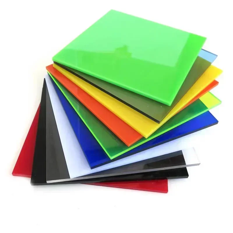 Feuille acrylique translucide colorée en plexiglas PMMA, panneau en plastique teinté rouge/bleu/Orange/vert pour projet d'affichage, décoration de maison, 1 pièce