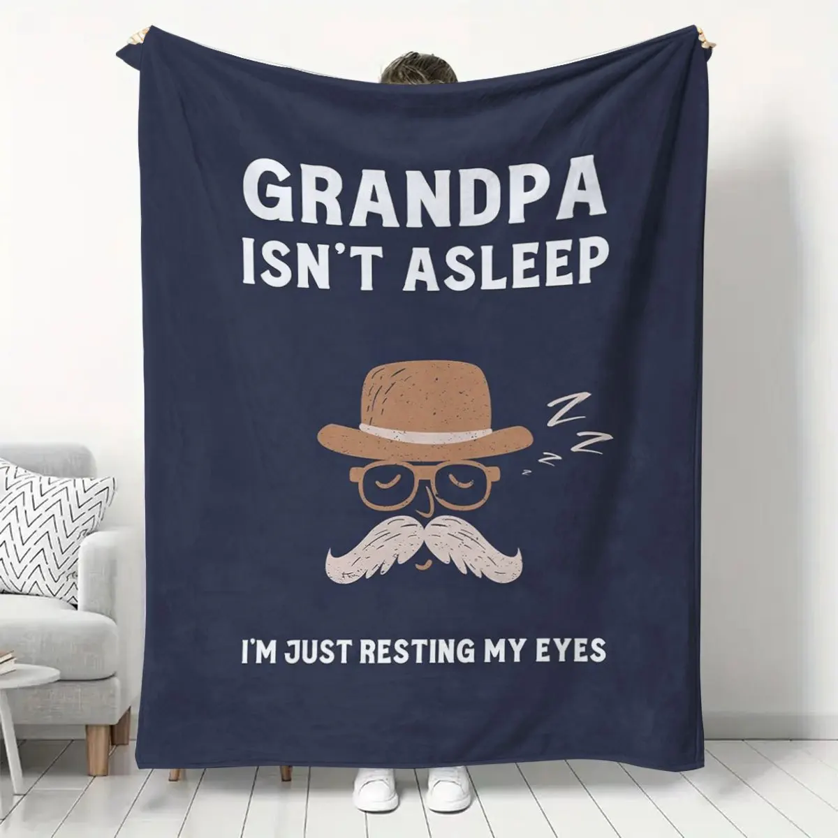Funny Grandpa Blanket-