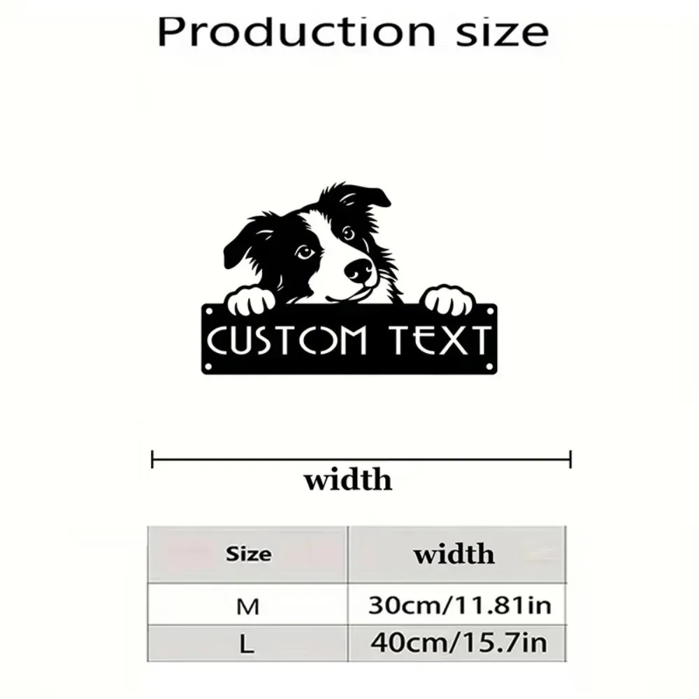 1pc Durable Peeking Dog Wrought Iron Wall Sign Custom Address Number Rustic Farm Decor Outdoor Housewarming Gift