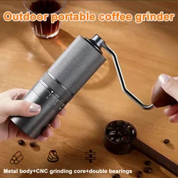 5/6/7 Core Manual Coffee Grinder CNC Stainless Steel Coffee Grinder Double Bearing External Adjustable Coffee Maker Household