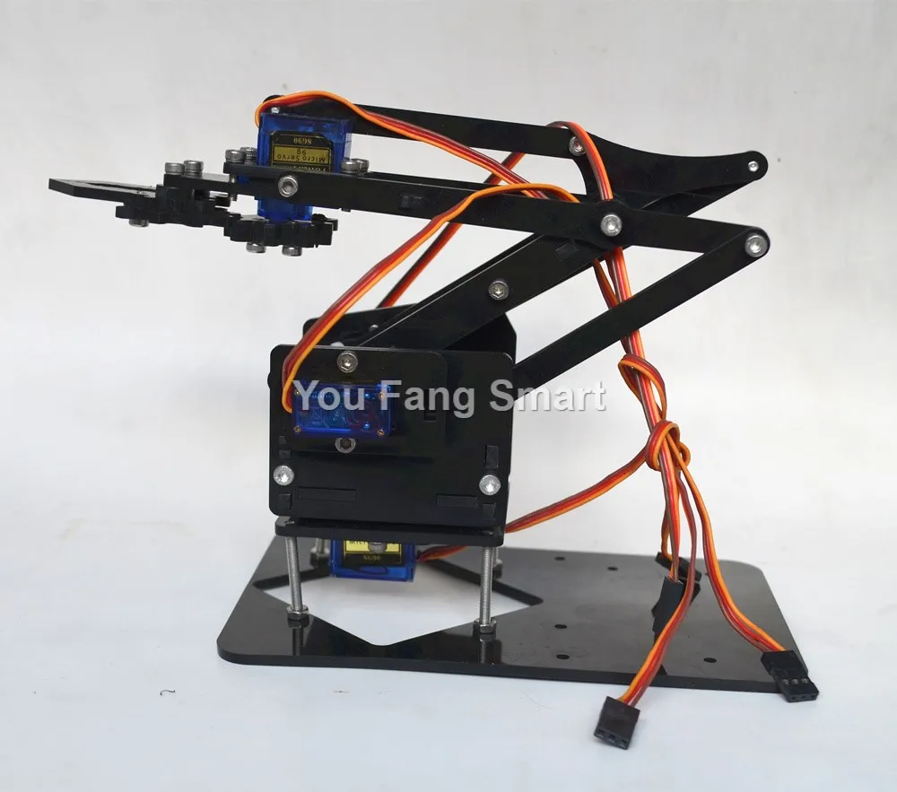 Sg90 mg90s Vorbau 4 dof Roboterarm-Kit mechanischer Arm Krallen-Kit ps2 oder Knopfs teuerung für Arduino-Roboterarm-Kit DIY-Programmier roboter – Detail 11