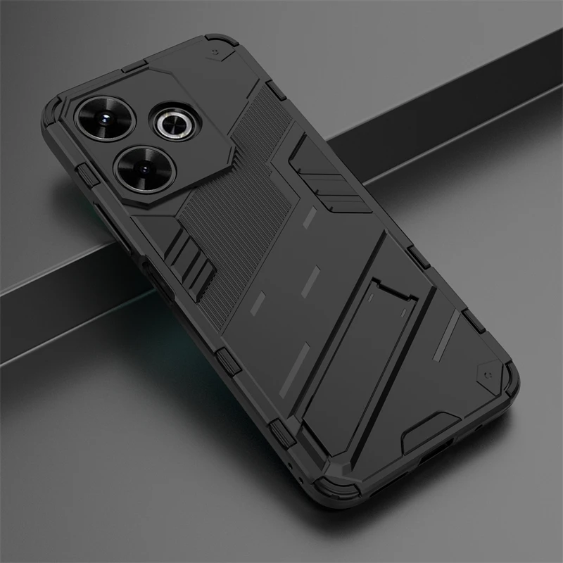 Xiaomi Poco M6 4G 케이스 용 전화 홀더 케이스 Poco M6 4G 6.79 인치 용 Poco M6 케이스 용 범퍼 안티 노크 갑옷 전체 뒷면 커버
