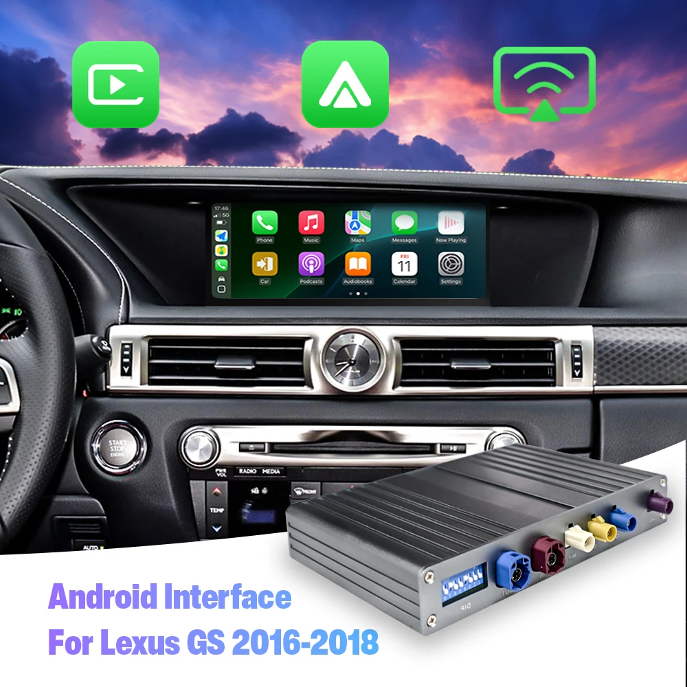 NewFor Lexus GS 2016-2018 Android Interface Module with Wireless Android Auto & CarPlay Qualcomm Binarytek