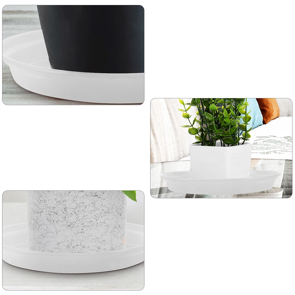 

12 Pcs Thickened Flower Pot Dish White 180mm Water Catcher Plant Saucer Drip Tray Planter Accessories Gardening