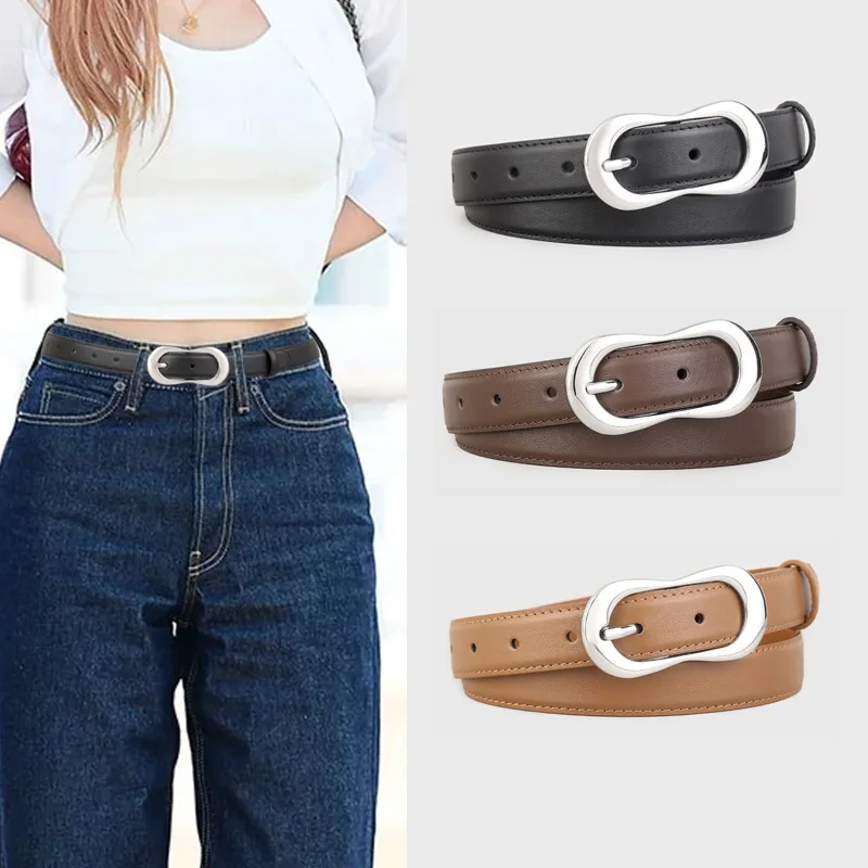 

Дизайн 2025 года, винтажные серебряные поясные ремни с пряжкой, джинсовые ремни из коровьей кожи, ремень из воловьей кожи, Ceinture Femme, 90 см, линия талии