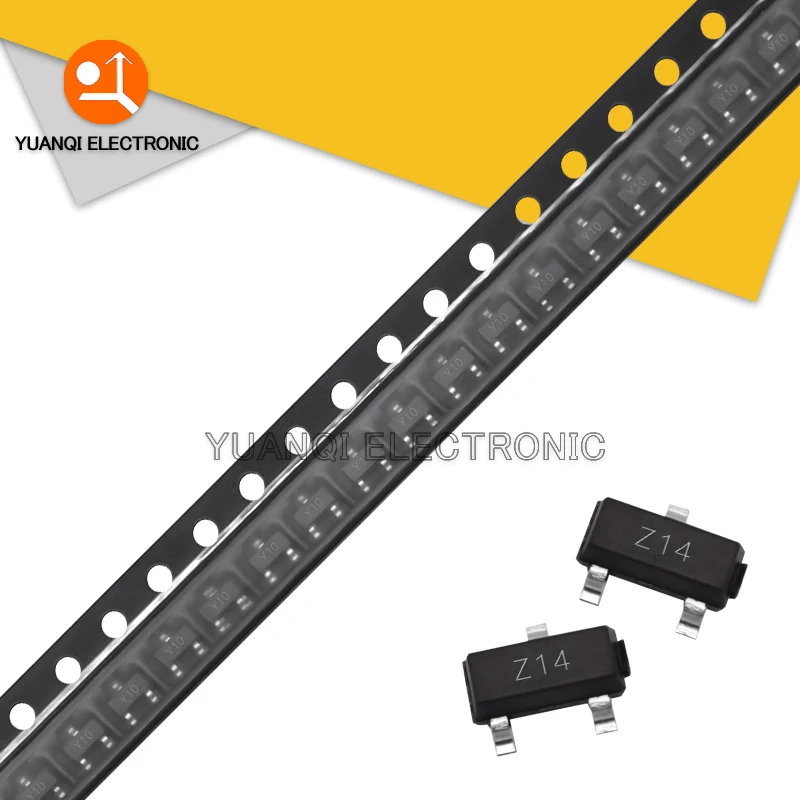 100 قطعة SOT-23 زينر ديود SMD BZX84C 2.4V 2.7V 3V 3V3 3V6 4V3 4V7 5V1 6V2 8V2 24V 27V 30V 39V 43V 47V 10V 12V 15V 18V 20V 22V 22V