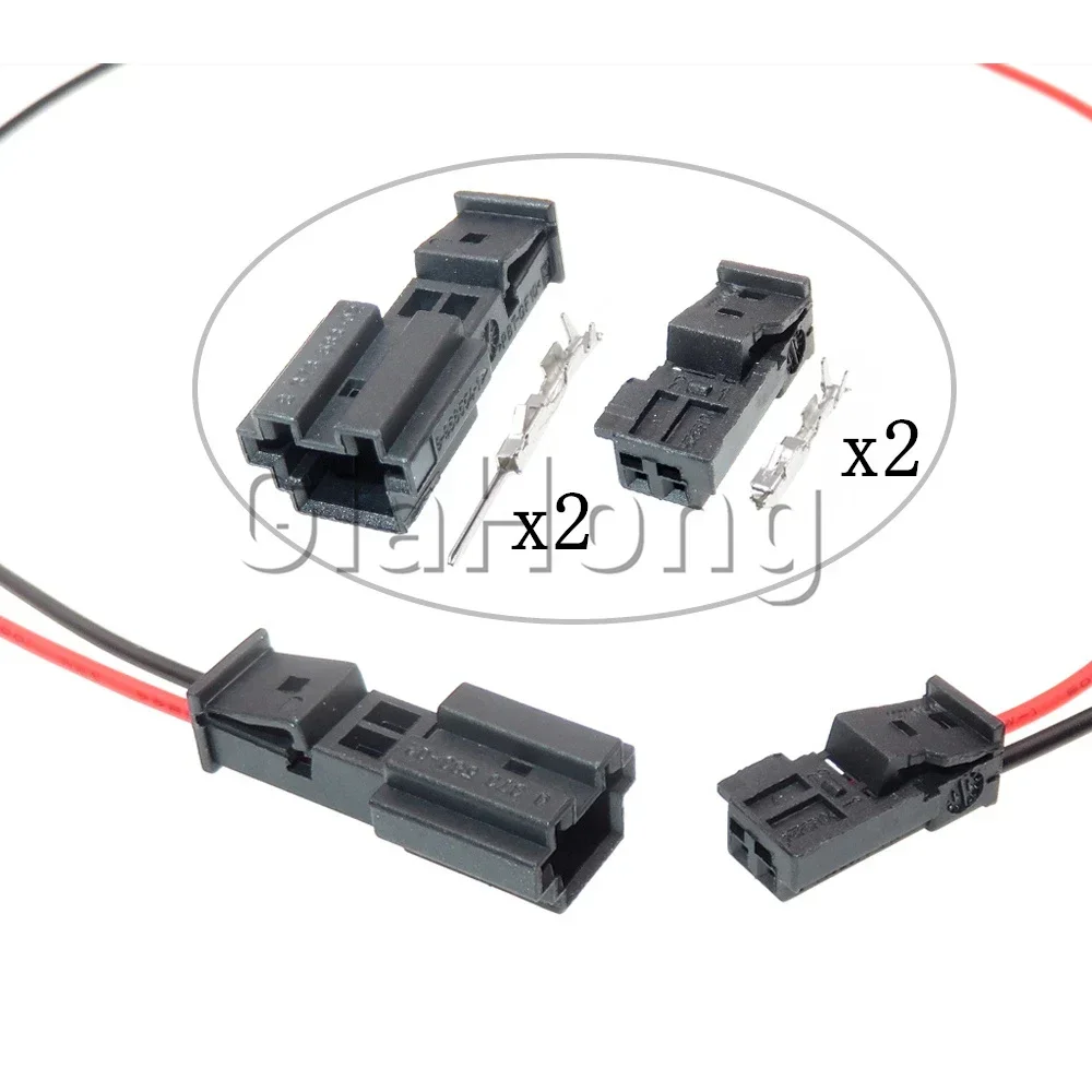 1 Set 2 Ways AC Assembly Auto Parts 9-968554-1 3-1452577-1 837358302 Black Car Tweeter Speaker Docking Socket For BMW