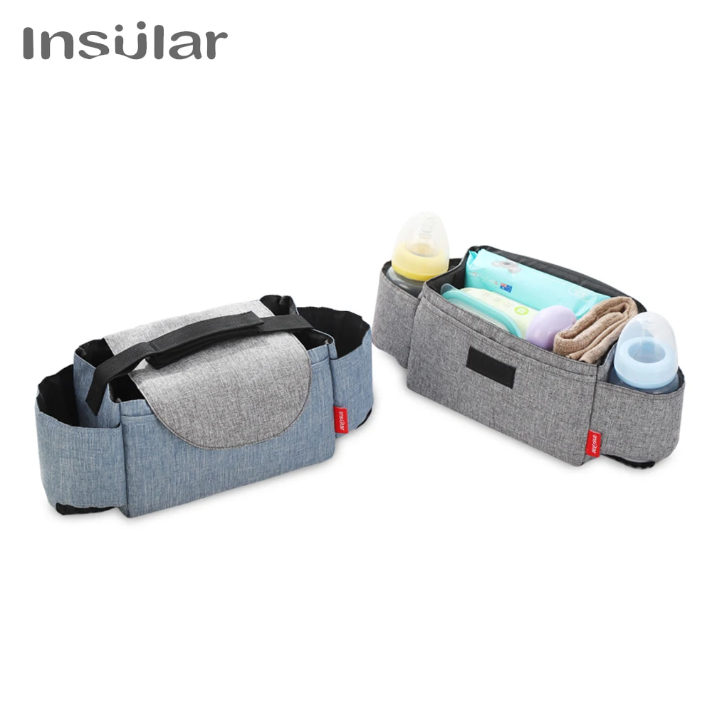 Baby Stroller Organizer Bag Mummy Diaper Accessories Carriage Large Capacity Outdoor Travel Nappy Cup Holder Stroller Wagon Bag