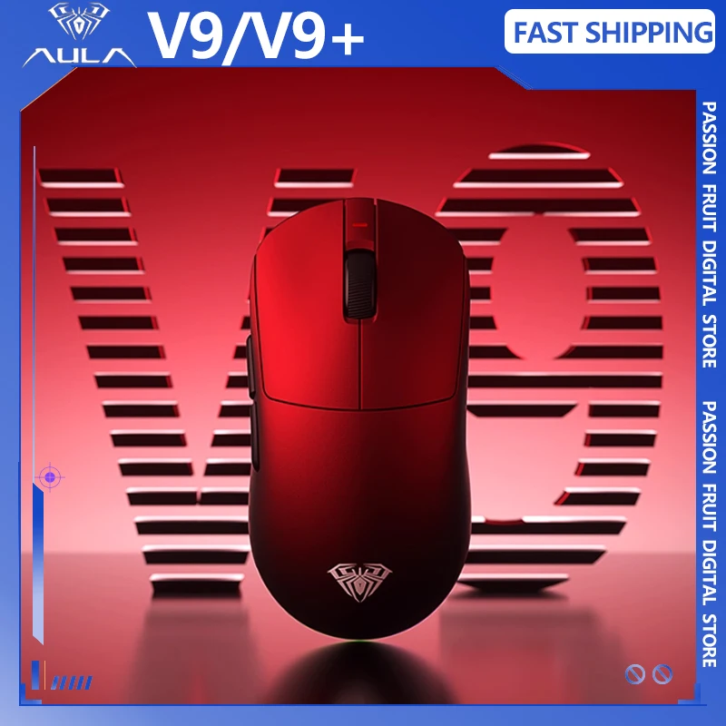 

Новая беспроводная игровая мышь Aula V9/V9+, двойная, 8k, 3 режима, PAW 3950, 8k, 55 г, легкая эргономичная мышь для киберспорта, аксессуар для ПК на заказ