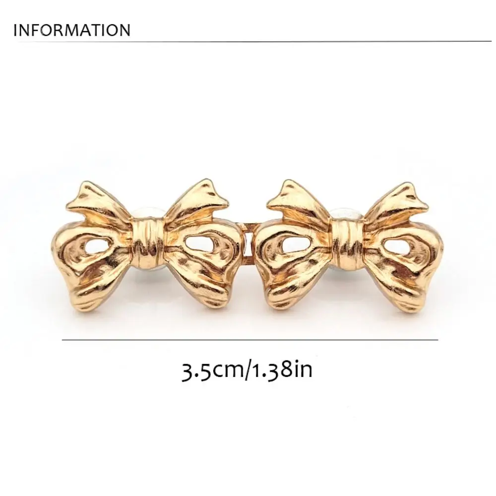 Bowknot القوس السراويل زر المشدود سبيكة الخصر مشبك جان صالح تشديد أبازيم زر المشابك أزرار جان الفضة للجينز فضفاضة