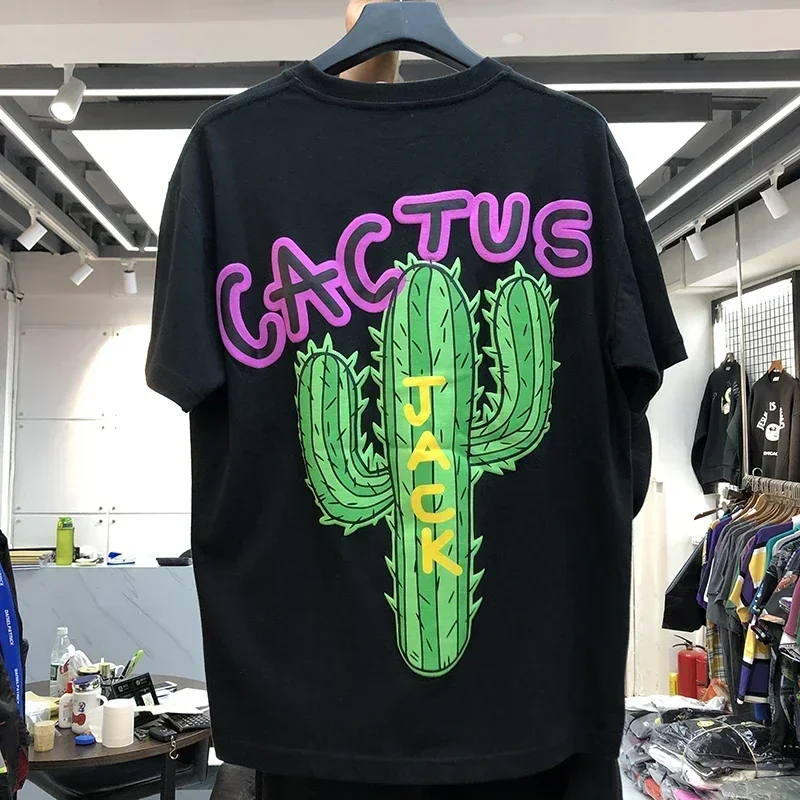 Men's Summer Cotton  Cactus Jack Graphic Fashion Streetwear Y2k Hip Hop Travis Men's Clothing Oversized Tees Tops