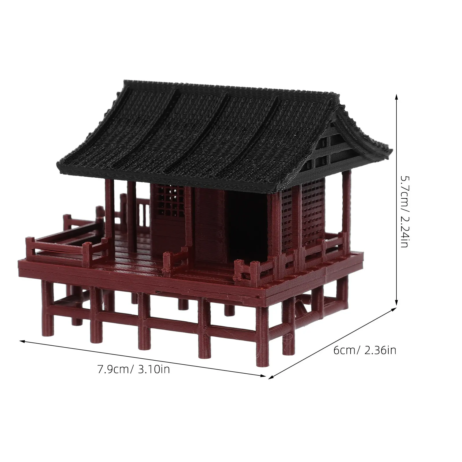Miniature Asian Pavilion Statue for Fish Tank Terrarium Bonsai Landscaping Serene Picuresque Decoration Small Indoor Outdoor