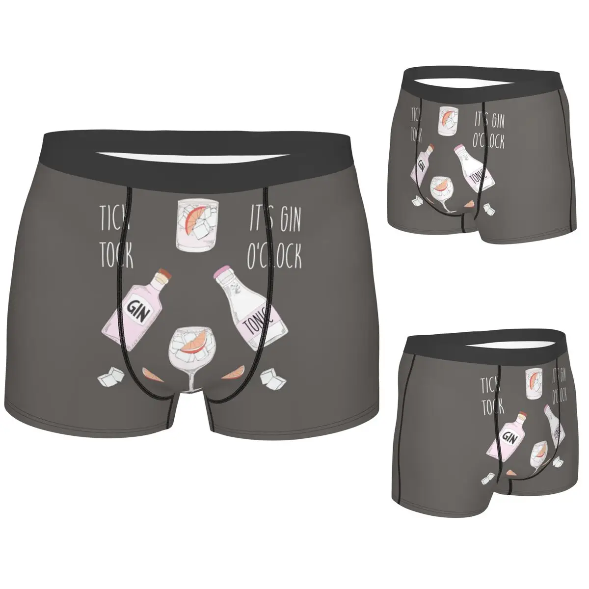 

Boxer Underpants Shorts Gin O'clock Gin Lover Gi Panties Men's Soft Underwear for Homme Man Boyfriend Gifts