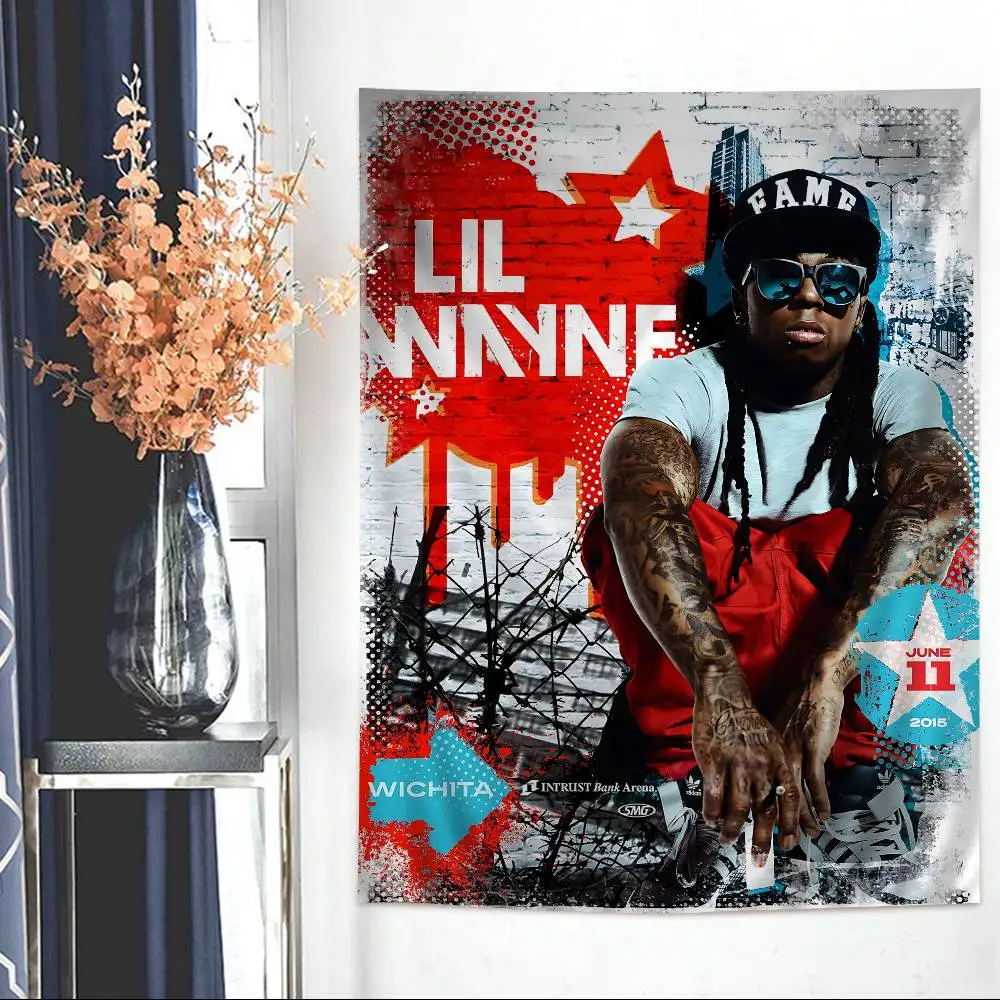 Hip Hop Rapper Lil Wayne Tha Carter Anime Tapestry Hanging Tarot Hippie Wall Rugs Dorm Home Decor