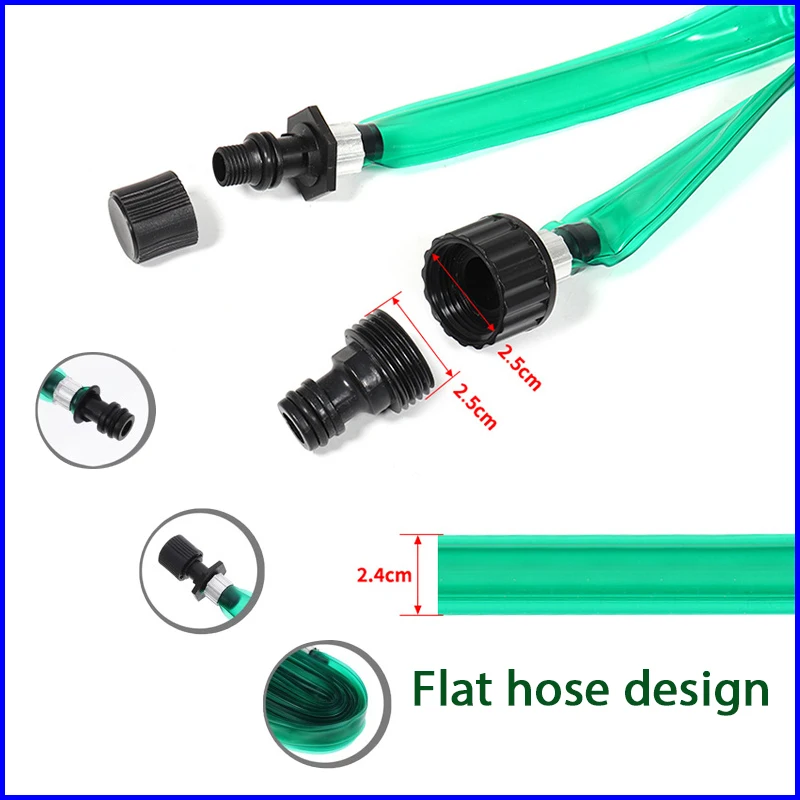 ZK PVC Micro Spray Sprinkler Drip Hose,3 Spray Modes Soaker Tape for Yard Lawn,Orchard Farm Veg Watering & Roof Heat Reduction