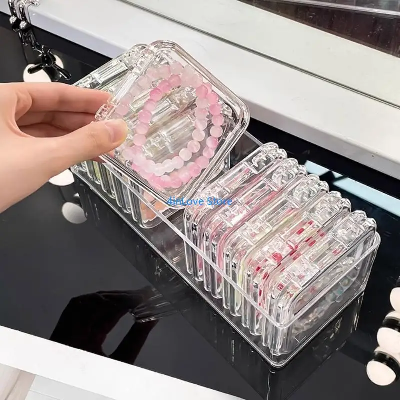 

T4MD Large Capacity Acrylic Bracelet Organization Box Practical Bangle Jewelry Display Case for Jewelry Enthusiasts