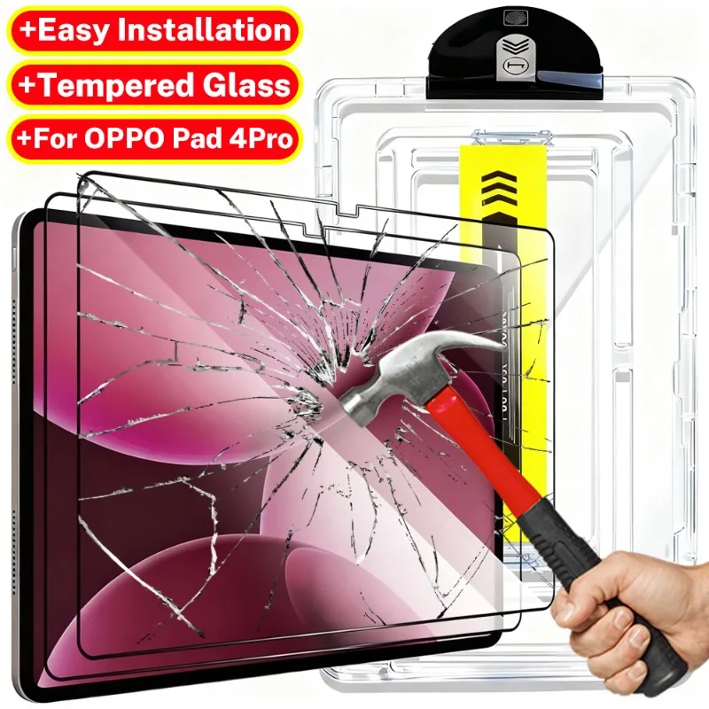 

Защитная пленка для экрана OPPO Pad 4 Pro 13,2 дюйма 2025, 1-2 шт., закаленное стекло, простая установка, твердость 9H, защитные пленки