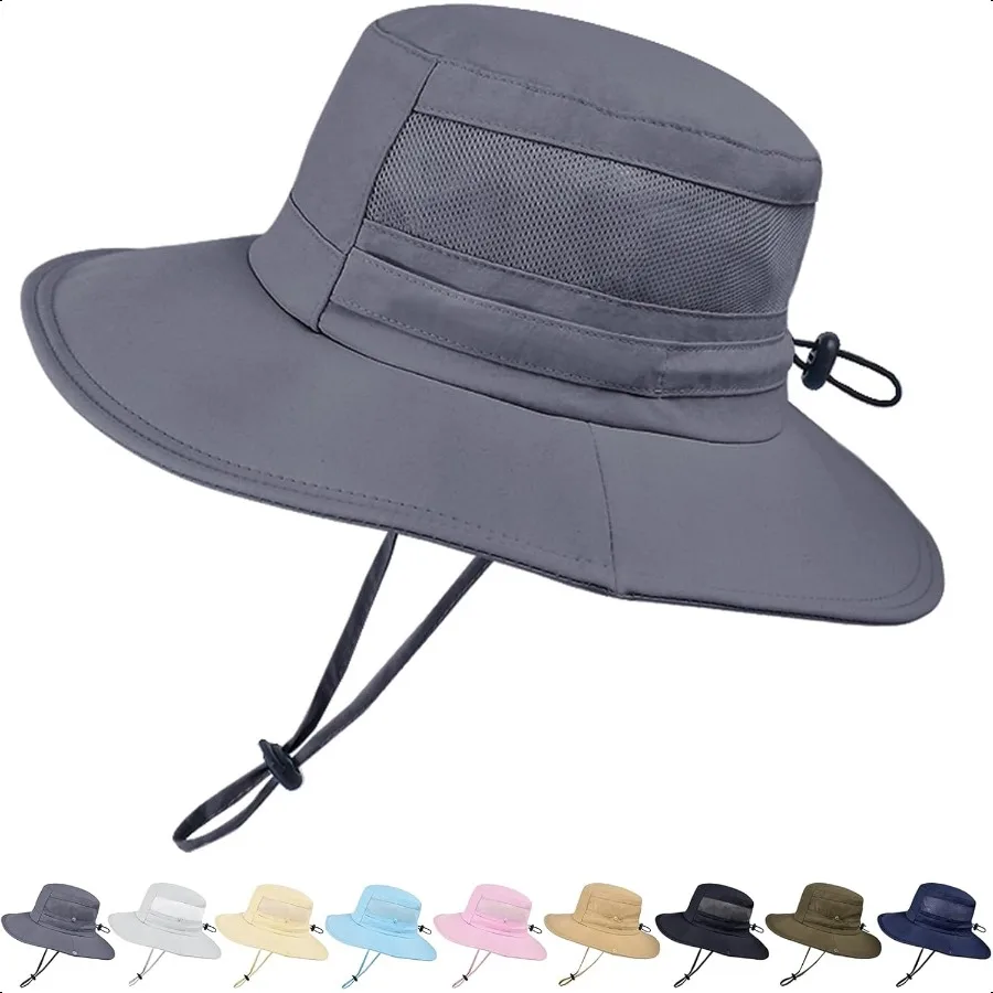 

Sun Hat for Men Women UPF 50+ Fishing Hat Waterproof Wide Brim Bucket Hat Foldable Boonie Hat for Hiking Garden Safari Beach