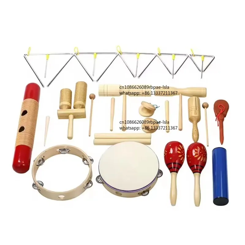 Children Montessori Musical Instrument Sets Children Wooden Xylophone Percussion Toys Baby Early Educational for Kids