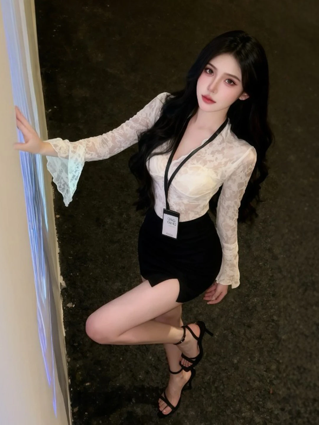 

Сексуальный кружевной укороченный топ и юбка, комплект из двух предметов, одежда для век, весна 2026, ансамбль Faion, удобный хлопковый комплект L...