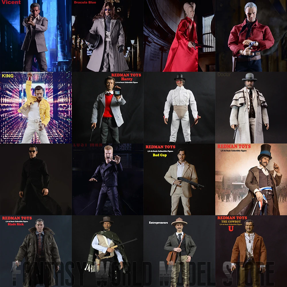 

REDMAN TOYS 1/6 Male Soldiers RM056 Vicent RM038 William RM027 RM016 12'' Full Set Collectible Action Figure Model Dolls Gifts