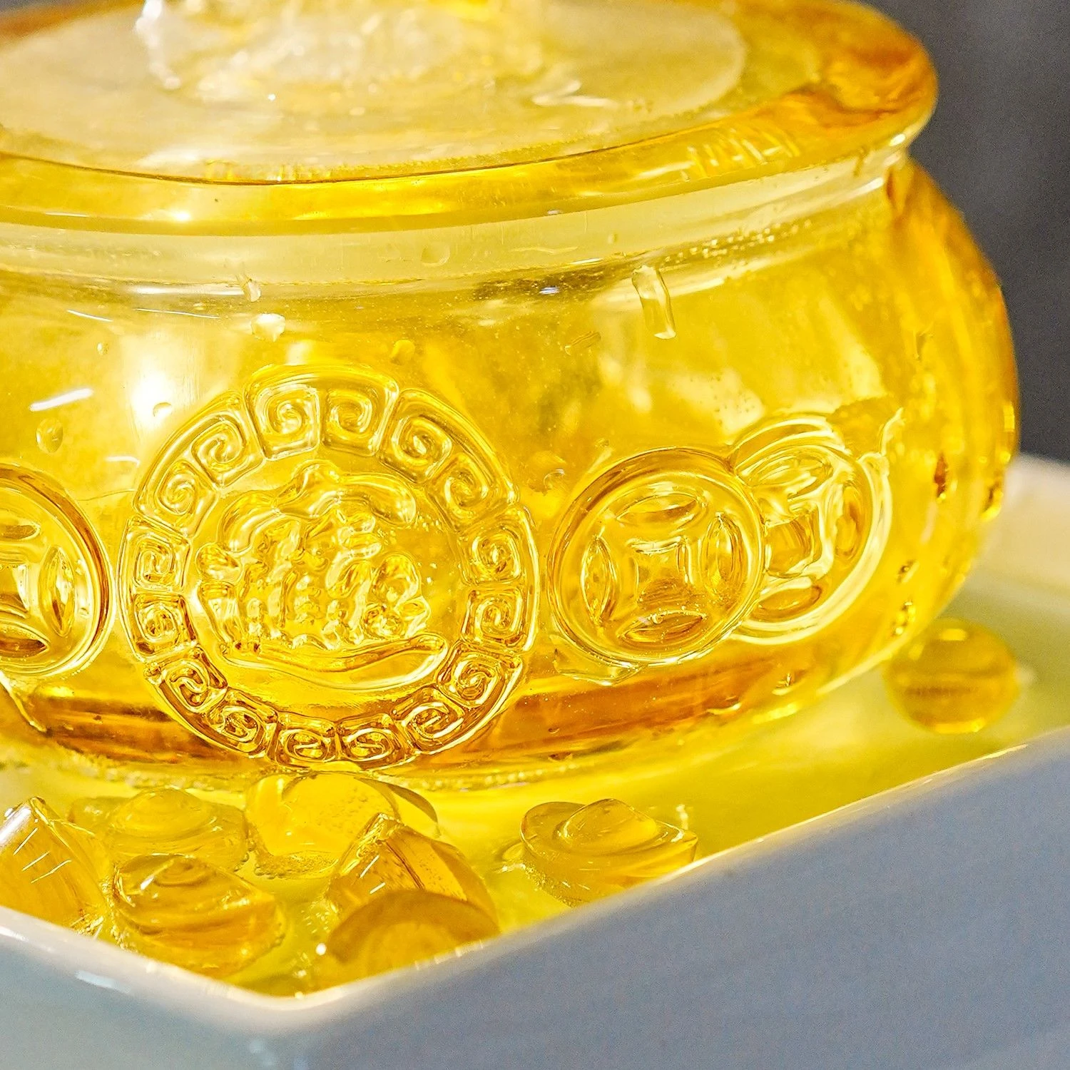 Wealth Treasure Cornucopia Fortune Water Circulating Decoration Home Crystal Ball Automatic Rotation Decoration Opening Gifts