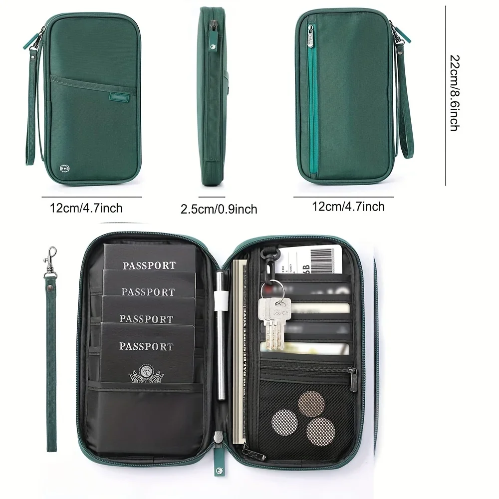 Travel Passport Wallet Family Passport Holder Trip Document Organizer Travel Accessories Document Bag Card Holder Travel Wallet