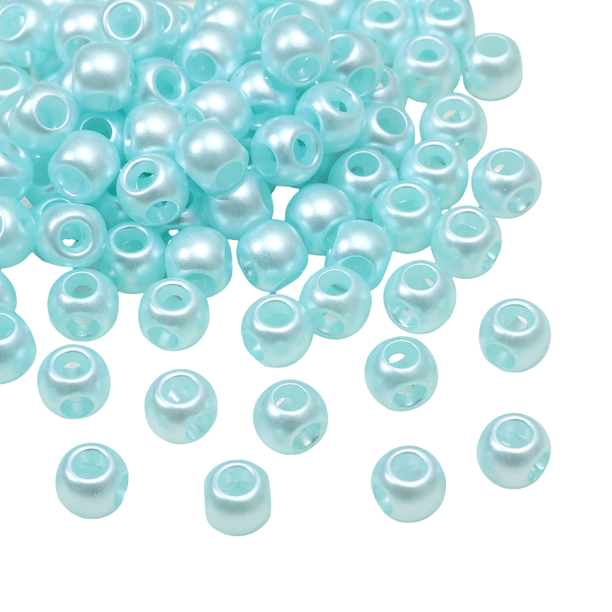 10 Stück 8 x 6 mm Acryl-beschichtete, farbige, runde, lose Spacer-Perlen für DIY-Armbänder, Halsketten, Schmuckherstellung, Zubehör – Detail 3