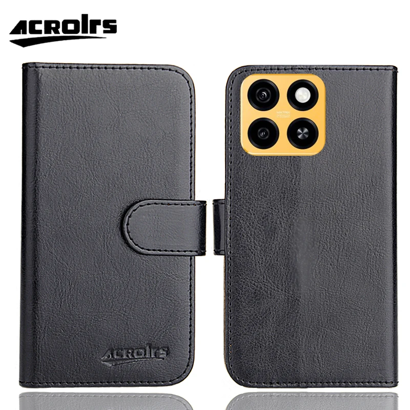 ZTE Blade A55 Case 6 Colors Fashion Flip Wallet Card Slots Slip-resistant Leather Cover Protective Phone Bags