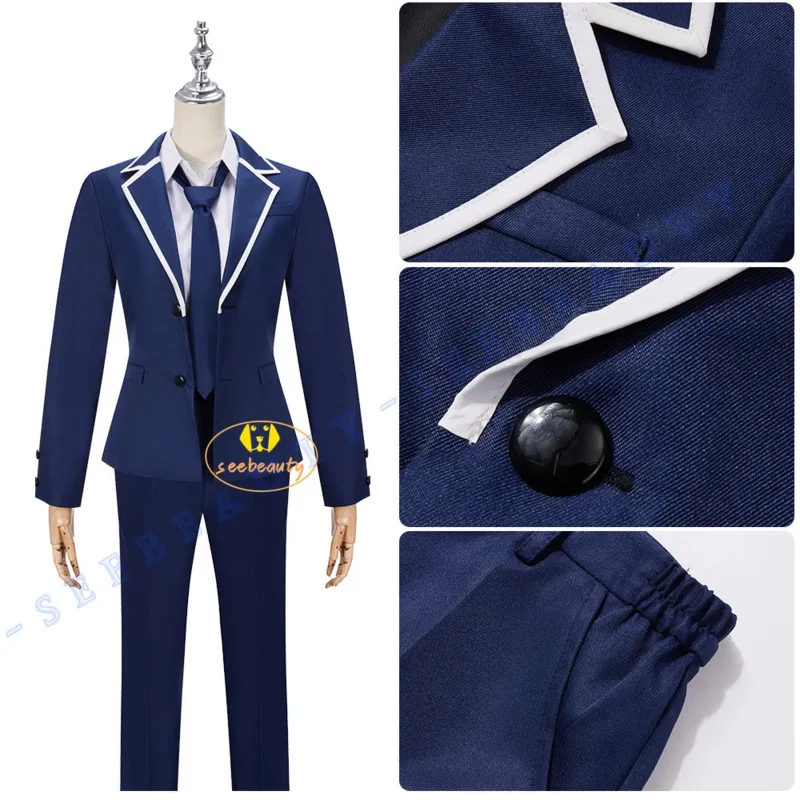 Miyano Yoshikazu Cosplay Costume Wig Anime Sasaki and Miyano Dark Blue School Uniform Jacket Sasaki Shuumei Men Party Outfit Boy