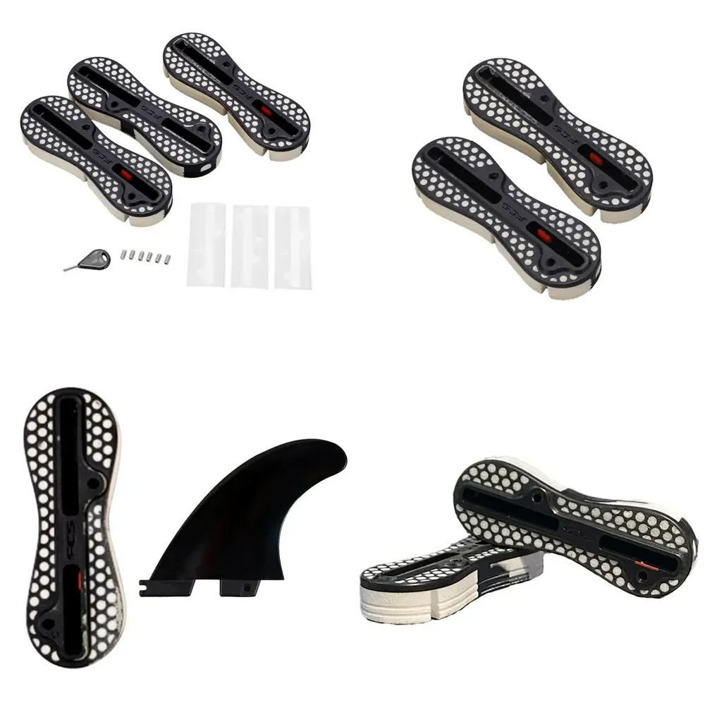 Tail rudder slot Fin box 2nd generation 8-character round cup Black mesh 3 pcs/set 5-degree Fusion FinsPlug surfboard