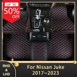 Car Floor Mats For Nissan Juke Jūku F16 2017~2023 Custom Auto Foot Pads Leather Carpet Interior Accessories 2019 2020 2021 2022