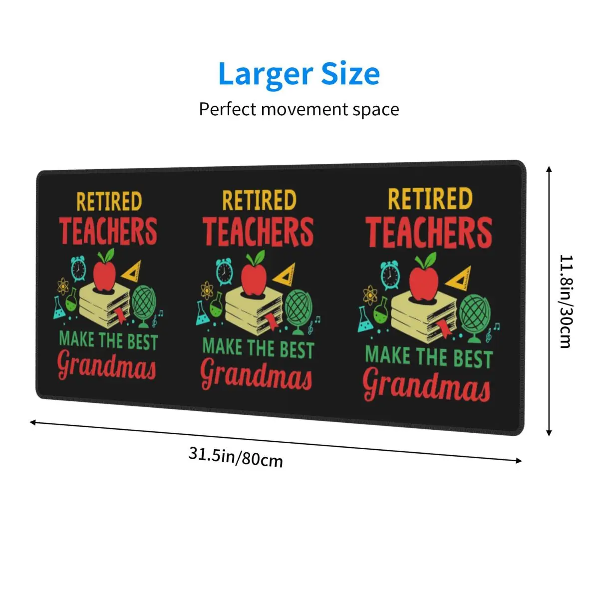 Retired Teachers Make The Best Grandmas Large Mouse Pad Computer Keyboard Mouse Mat Gaming PC Laptop Desk Mat Table Mats