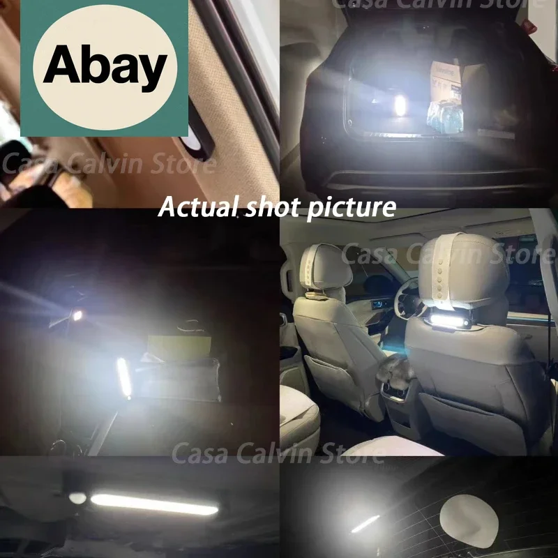 Fit Trunk Car Sensor Light for Floor Trunk Hood USB Rechargeable Automatic Induction Light Bar Magnetic Maual Sensing Mode Lamp