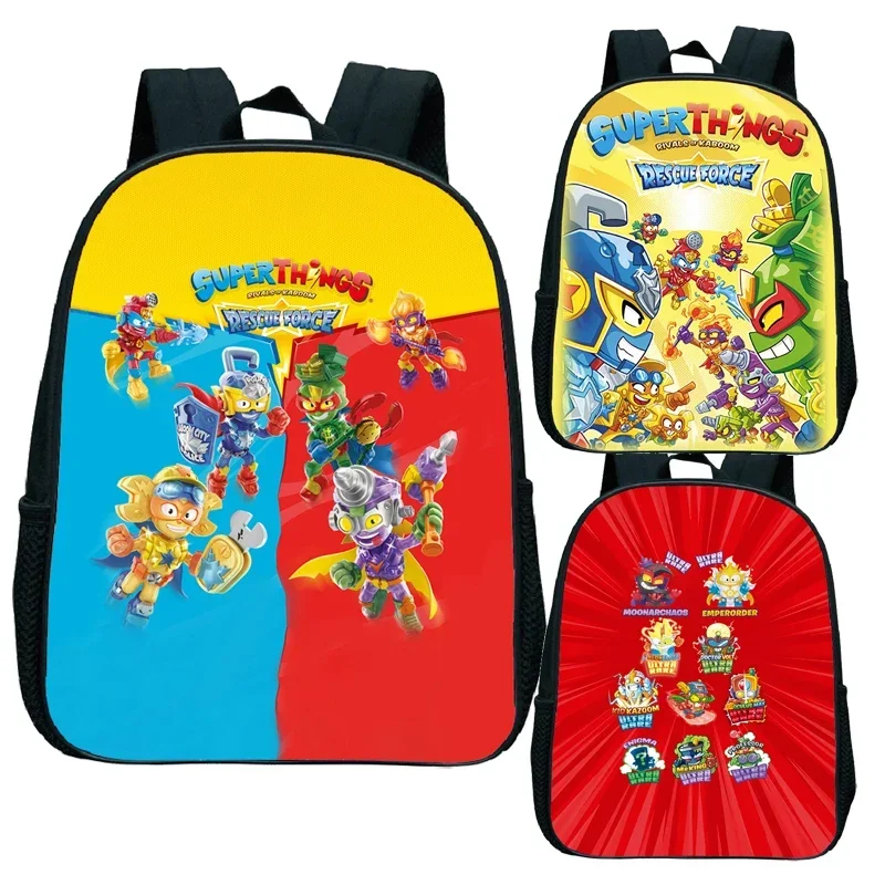 

Superzings 10 Rescue Force Schoolbag Cartoon SuperThings Backpack Toddler Kid Baby Kindergarten Children Shoulder Gift Rucksack