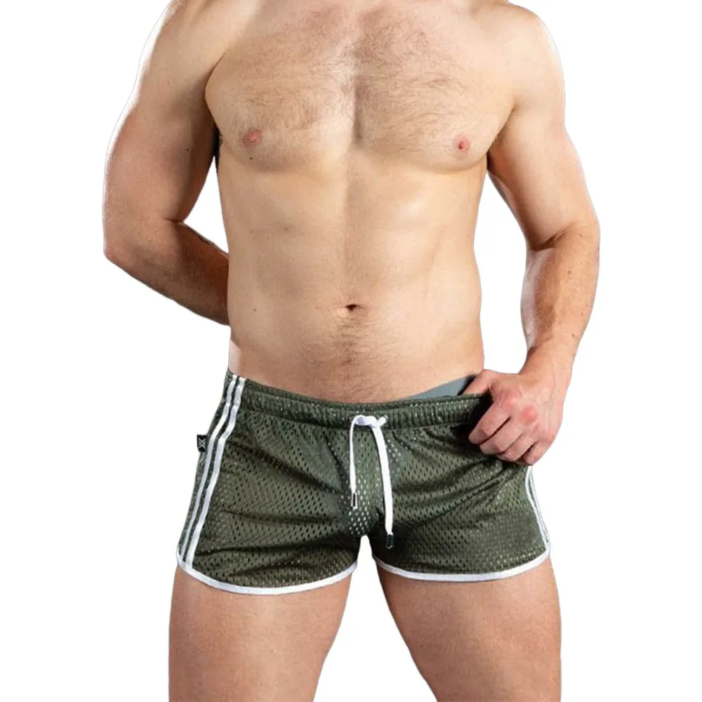 

Comfortable Low Waist Men's Swimming Trunks Mesh Breathable Mesh Shorts Quick-Dry Lightweight Swimsuit Shorts Swimming