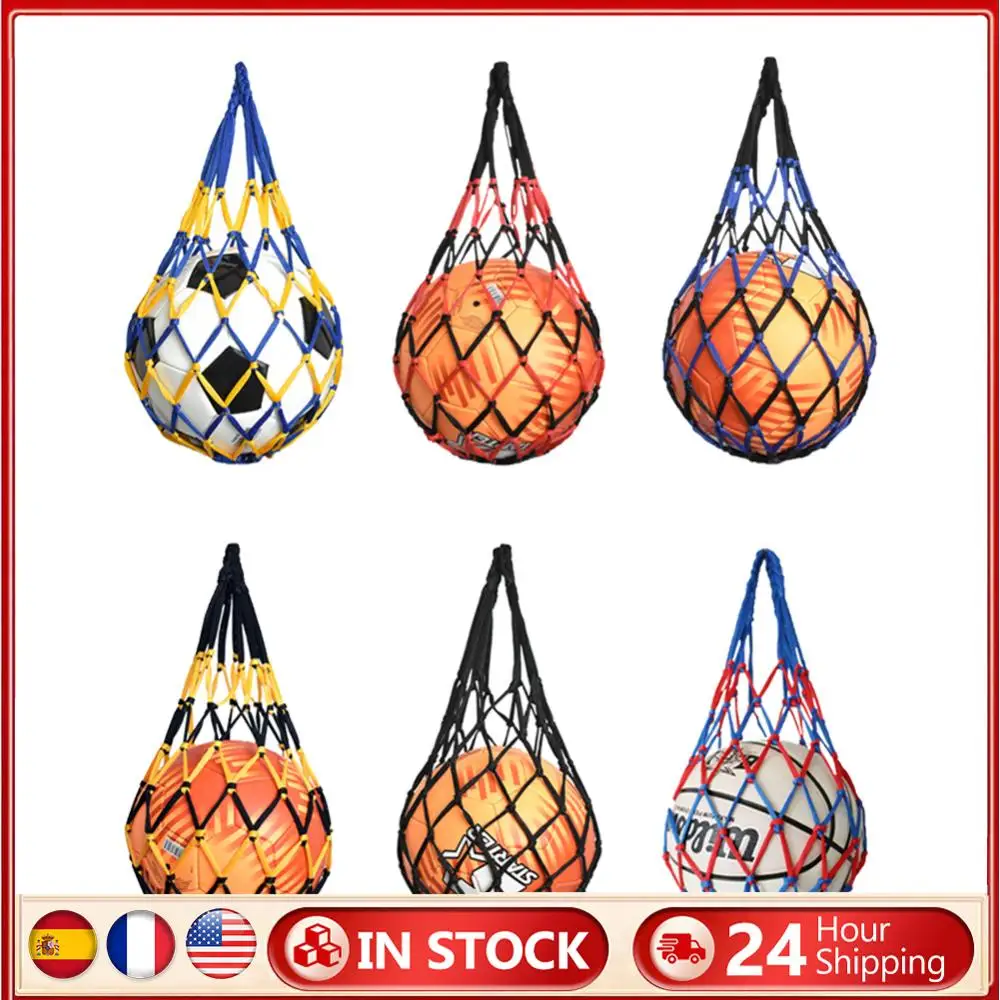 Sports Ball Holder Sports Mesh Equipment Nylon Bold Storage Bag for Carrying Basketball Volleyball Soccer Football Accessories