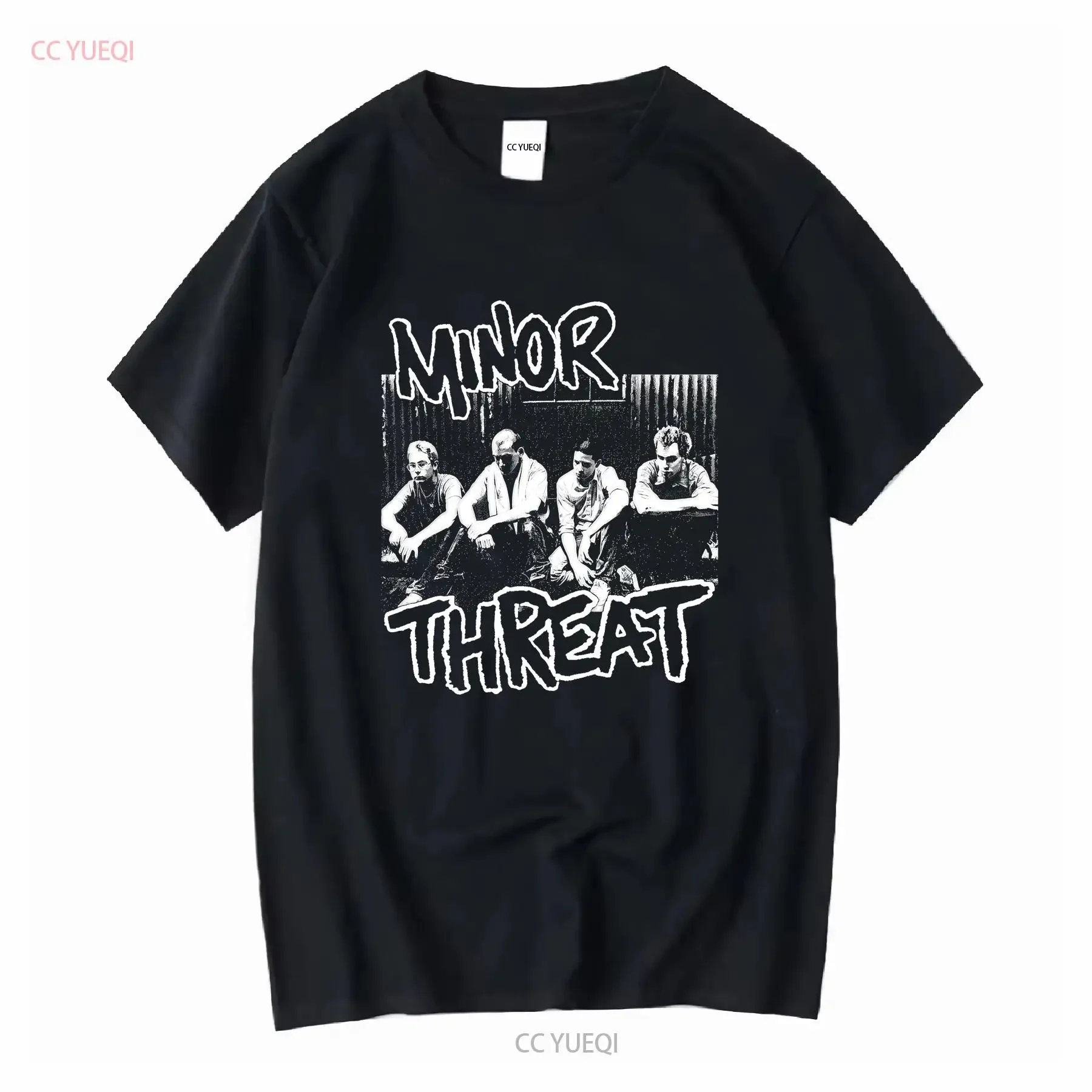 

Черная футболка с группой Minor Threat Band XL hxc sxe nyhc Madball Judge Punk Rock Misfits винтажная стираная слегка повседневная универсальная унисекс