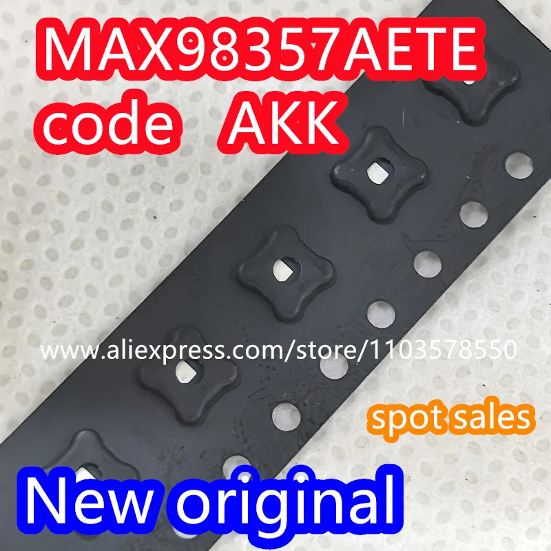 10PCS  100% brand new original MAX98357AETE+T silk screen AKK patch TQFN-16 pin audio amplifier IC chip MAX98357AETE MAX98357