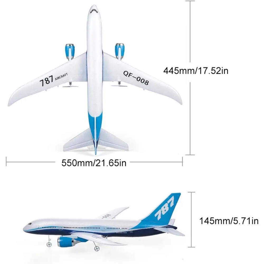 RC 787 미니어처 3채널 2.4GHz EPP 비행기 모델 리모컨 포함, 즉시 비행 가능한 RC 장난감
