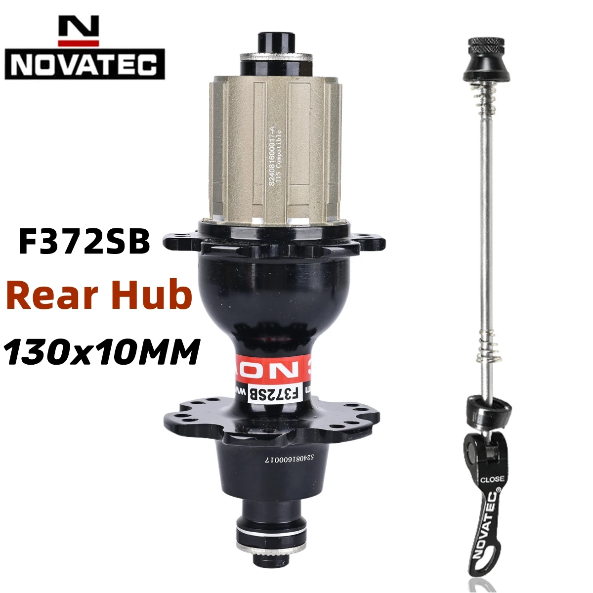 Novatec Joy Rennrad-Naben A271SB/F372SB Vorder- und Hinterachse mit zwei bzw. vier Lagern, V-Bremse, 20/24 Loch, 380g Paar, Dual-Loch-Design – Detail 14