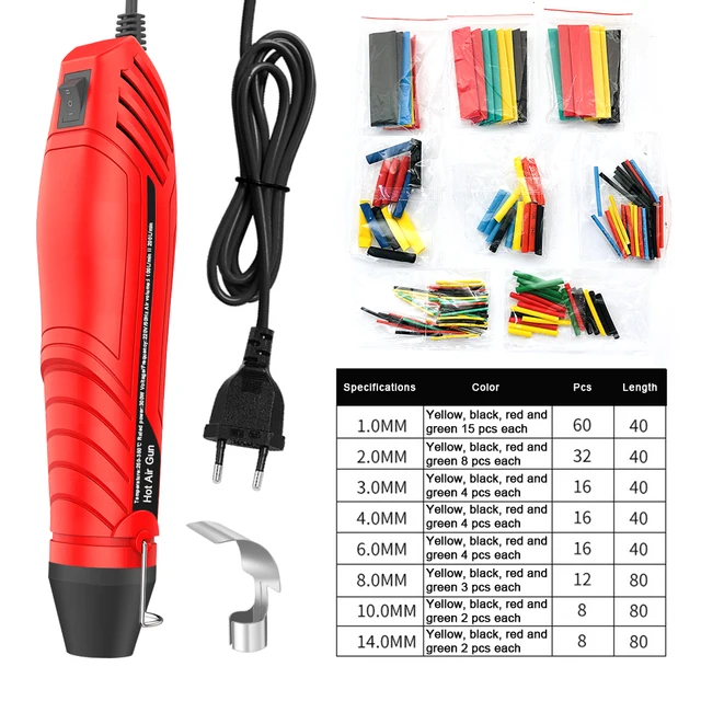300W Pistolet na gorące powietrze DIY Pistolet do lutowania z dmuchawą Elektryczna suszarka na gorące powietrze Mini opalarka do rzemiosła Opaska termokurczliwa