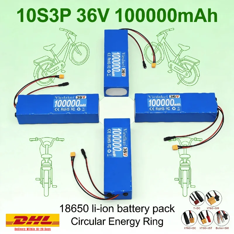 

Bestseller 10S3P 18650 Li-ion Battery Pack Fast Charging 36V 100000mAh Power Supply for M365 M365Pro Scooter Spare Battery