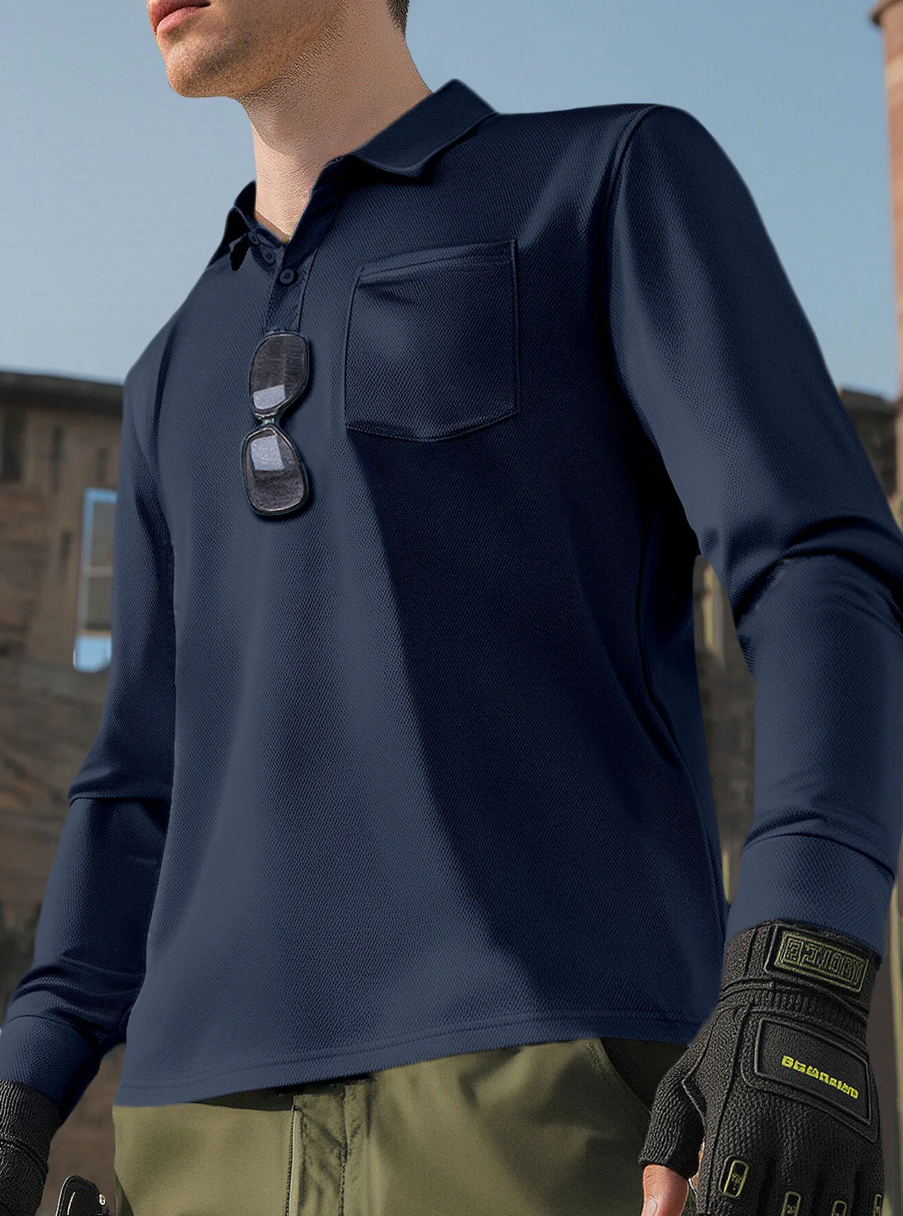 New Cross-border Boys Long-sleeved Loose Top Lapel-neck European and American Spring and Autumn Outdoor Polo Shirt Cw83230