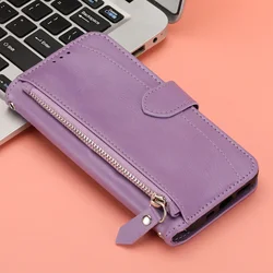 Zipper Flip Leather Phone Case For iPhone 16 Pro Max 15 14 13 12 Mini 11 XS XR X Plus SE 2022 Wallet Card Slot Shockproof Cover