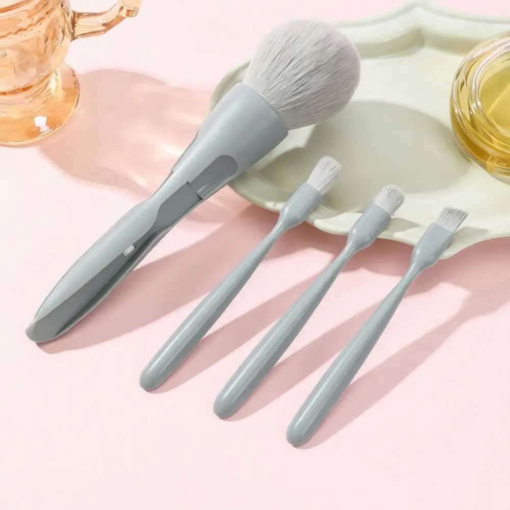Magnetic Cosmetic Brush Set 4 In 1 Multifunctional Beauty Tool Eyeshadow Face Brushes Portable Travel Makeup Essentials Kit