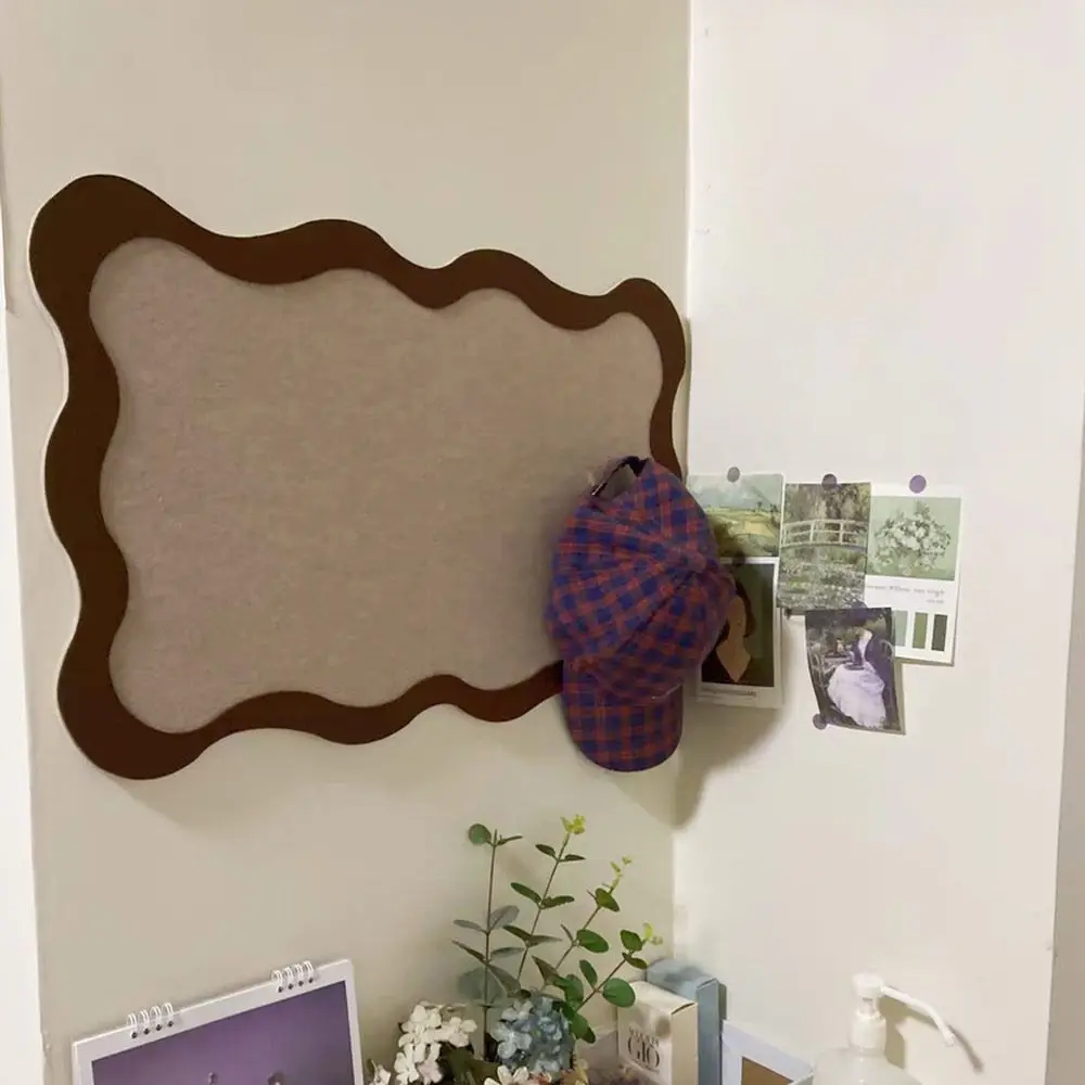 60x40cm Photo Wall Sticker Easy to install No-drill Felt Board Self-adhesive Message Board Living Room Bedroom Desk Decoration